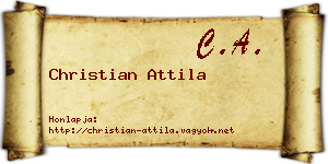 Christian Attila névjegykártya